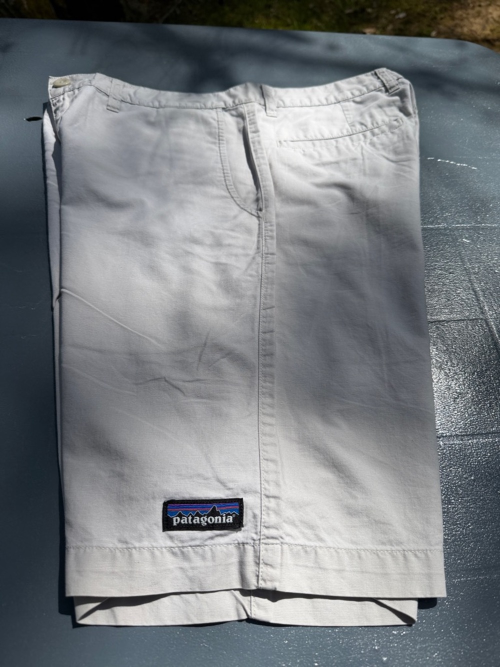Patagonia Light Gray Casual Outdoor Shorts with Logo Patch